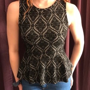 Cute pattern peplum top
